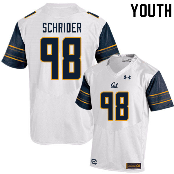 Youth #98 Ben Hawk Schrider Cal Bears UA College Football Jerseys Sale-White